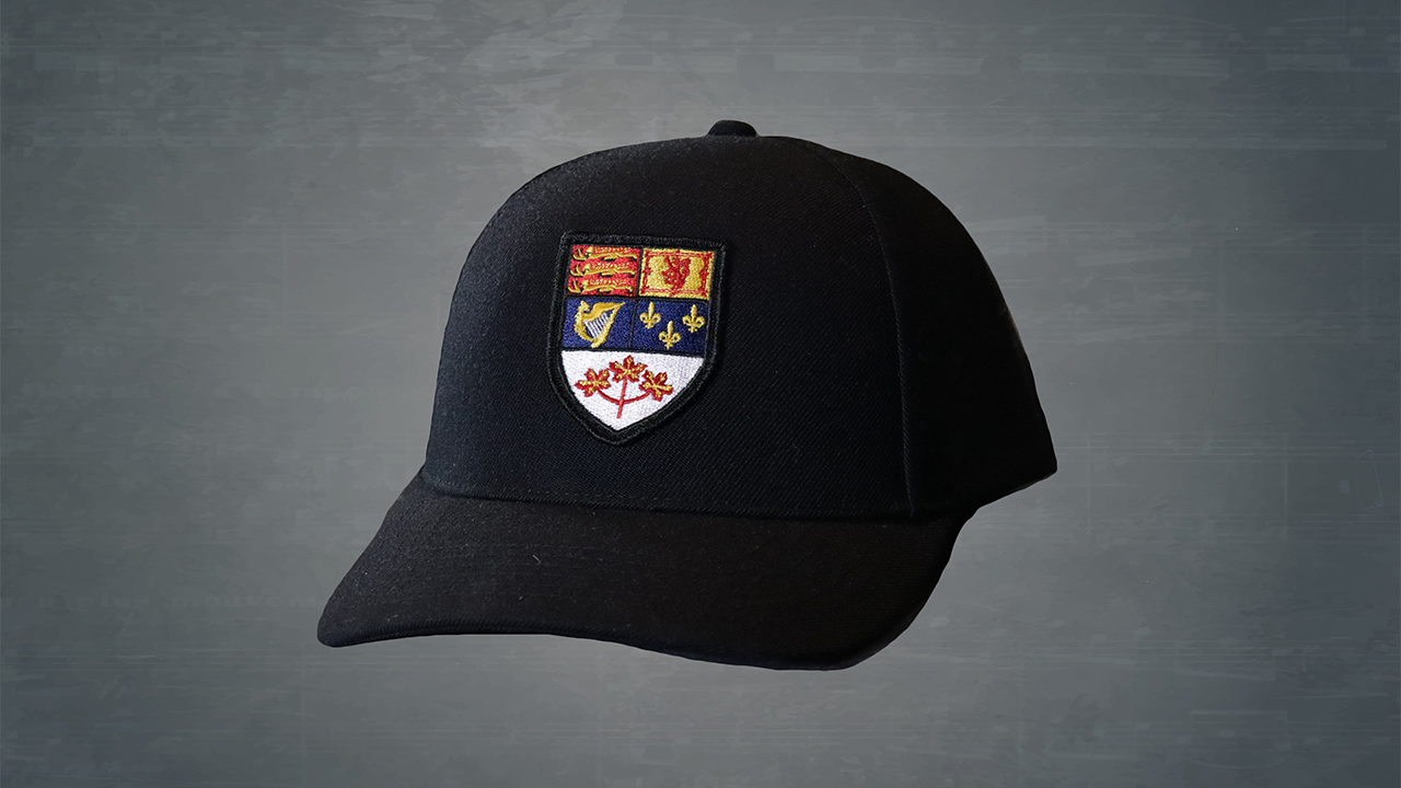 BASEBALL CAP with Embroidered Ensign Shield - Black - BACK IN STOCK!!!