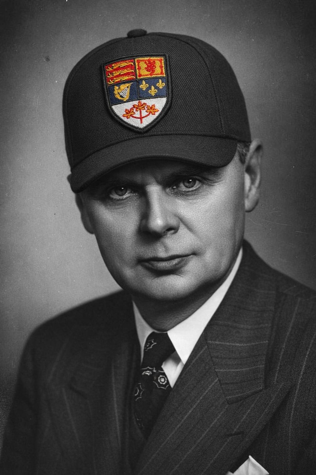 BASEBALL CAP with Embroidered Ensign Shield - Black - BACK IN STOCK!!!